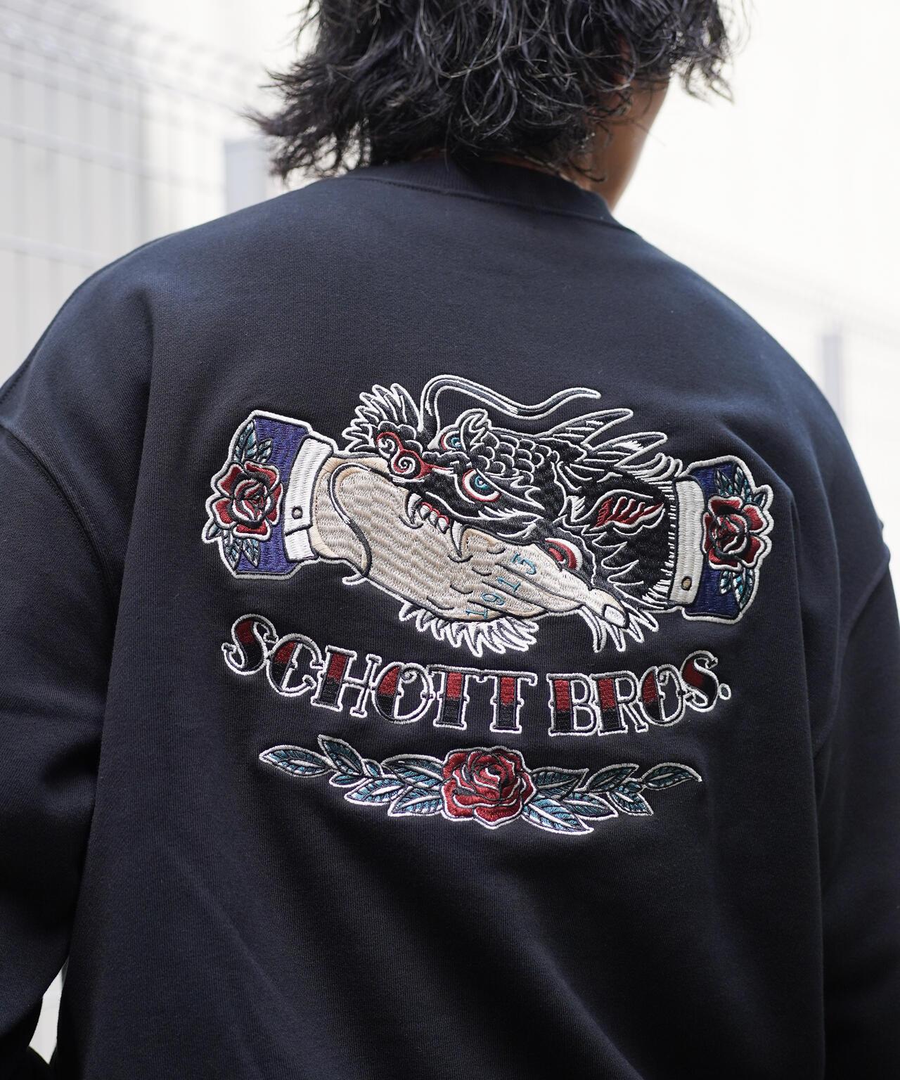 CREW領圓領衛衣 握手龍