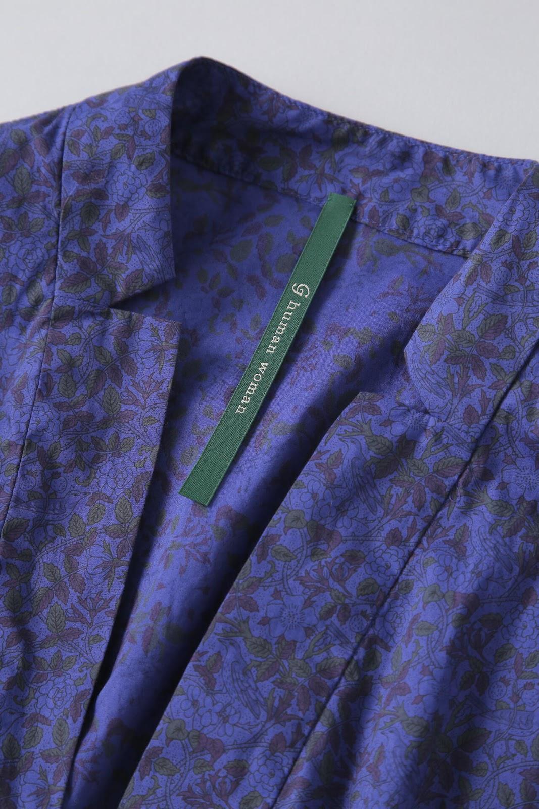 【Gg】Liberty製品染(植物染)聚攏褶邊上衣