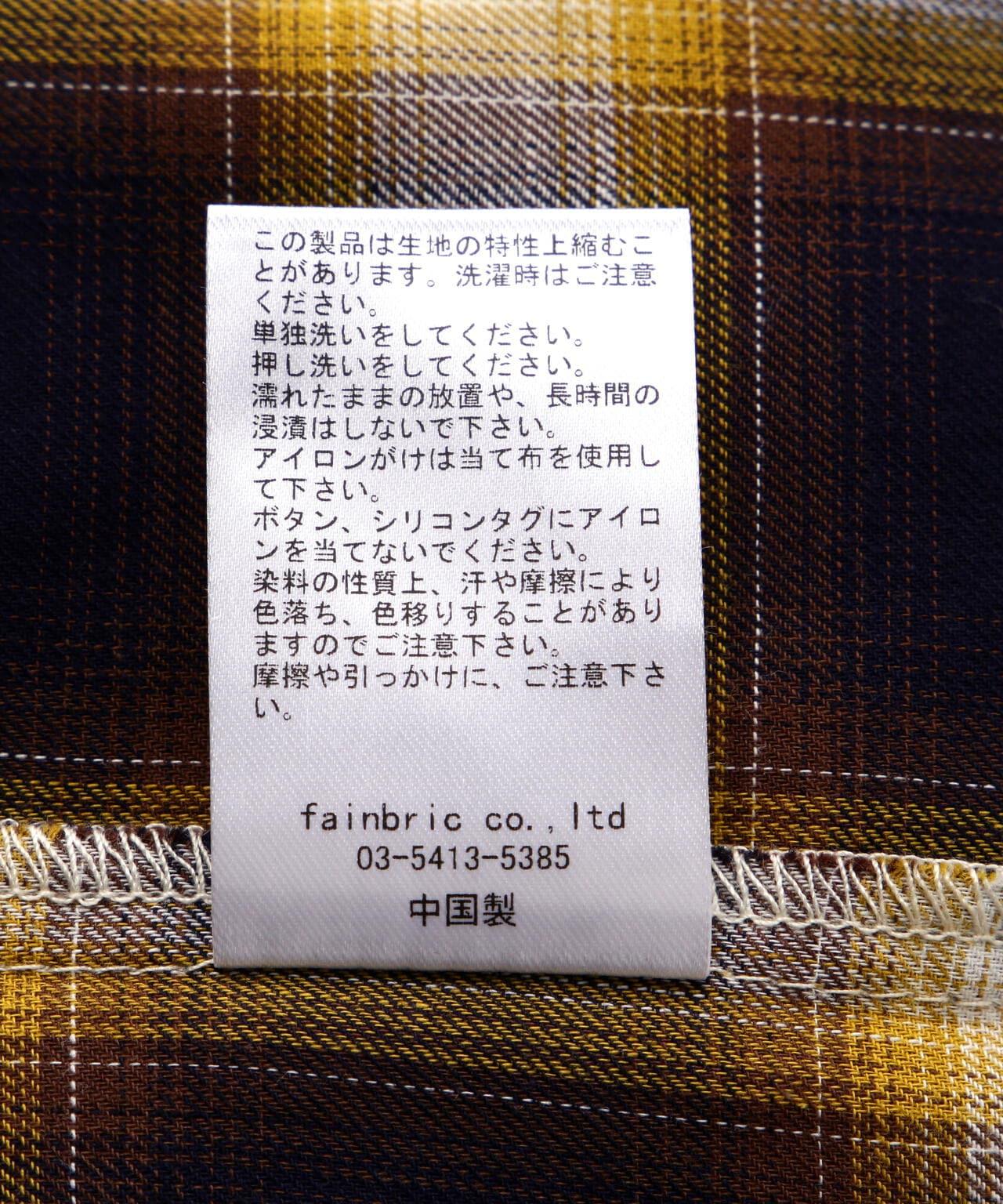 【&DEPOT限定】白地/貓頭鷹/漸變格紋短袖襯衫