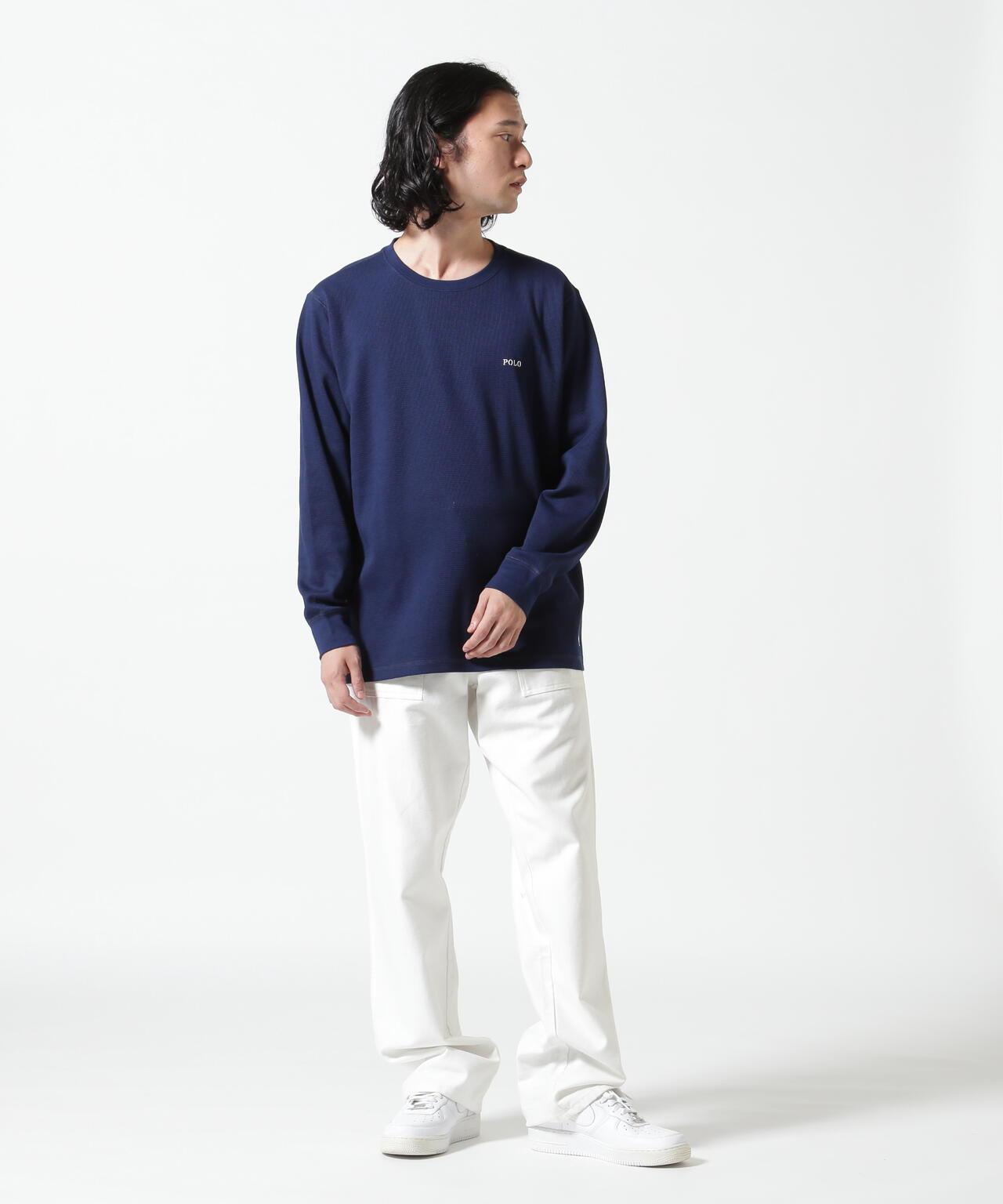 POLO RALPH LAUREN/拉爾夫·勞倫/瓦夫爾領圓領長袖T恤
