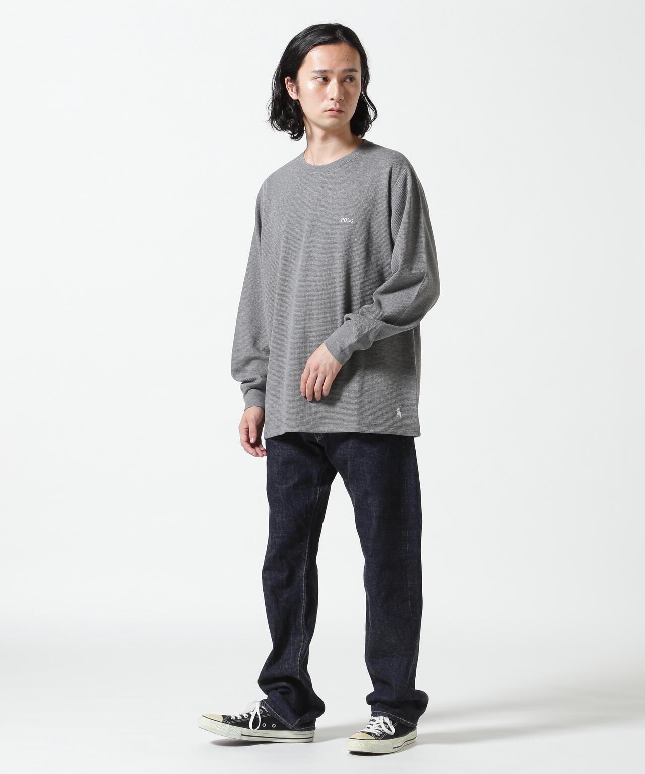 POLO RALPH LAUREN/拉爾夫·勞倫/瓦夫爾領圓領長袖T恤