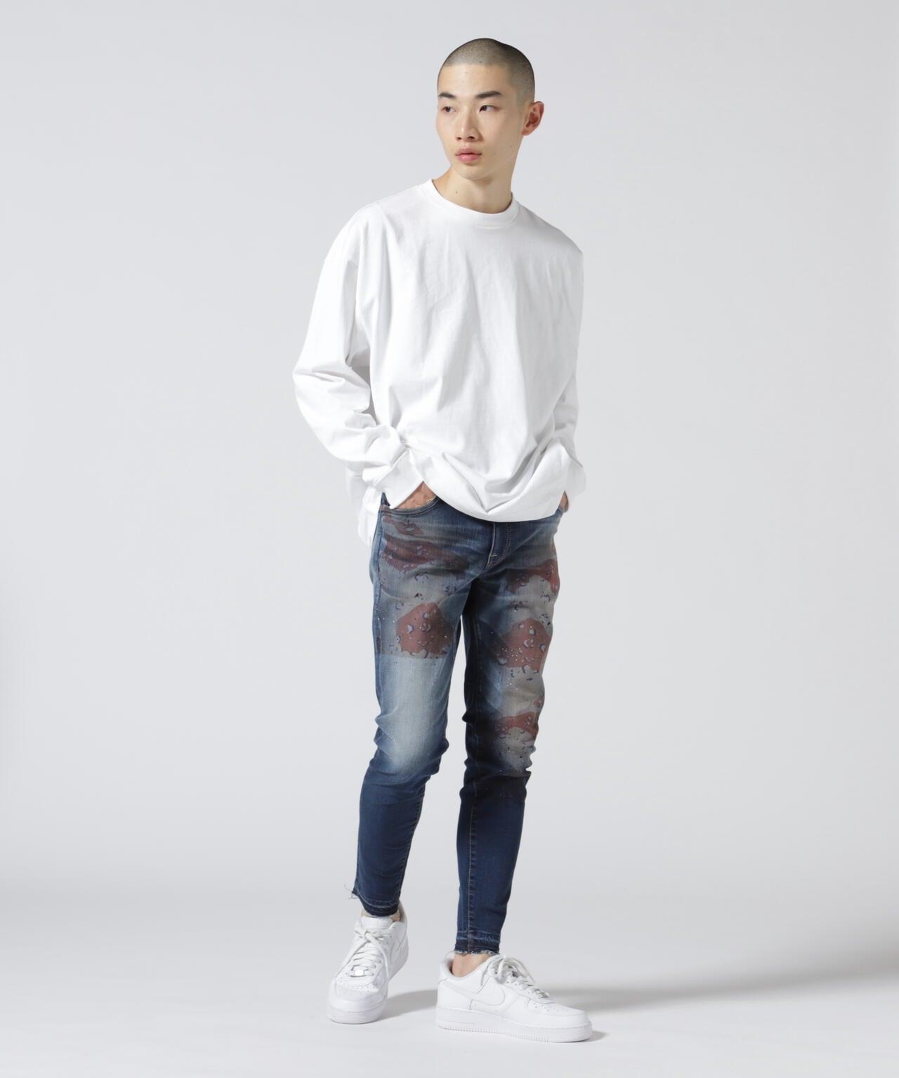 SURT/迷彩印花牛仔褲