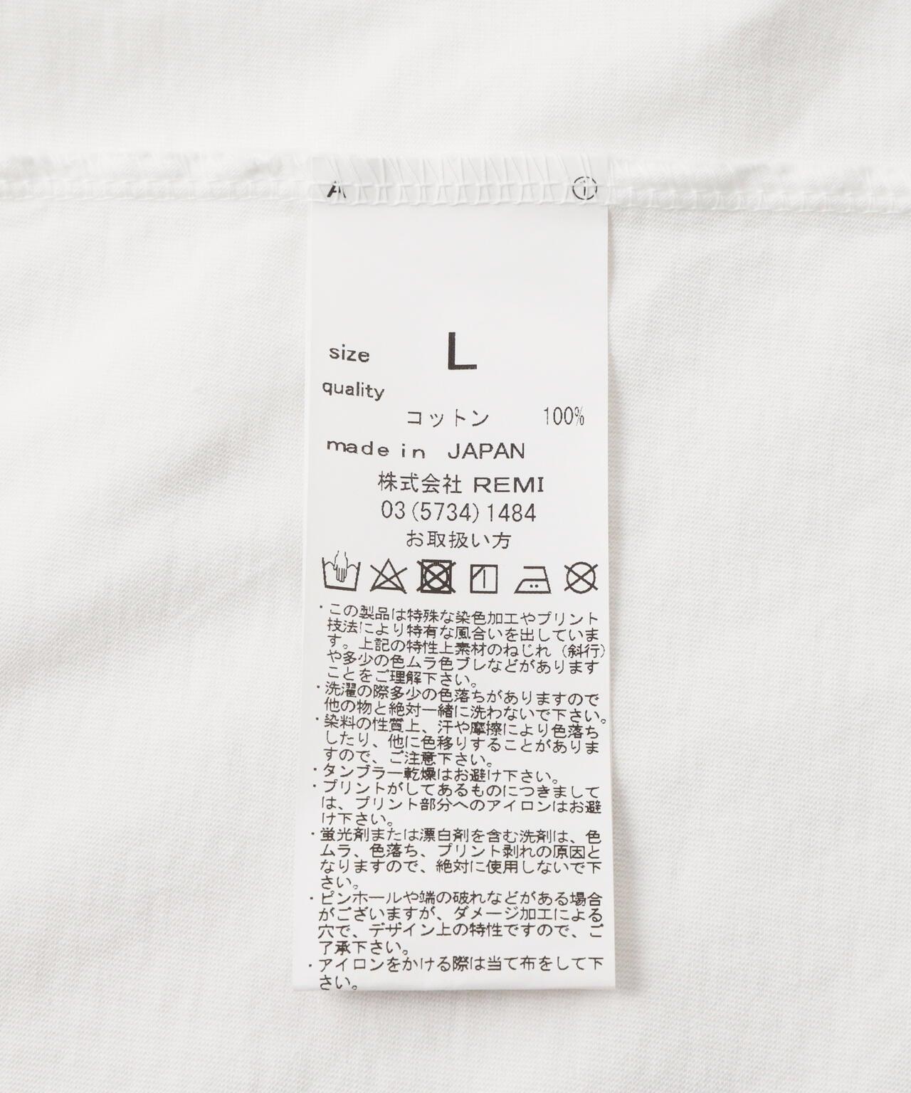 REMI RELIEF 聯名產品染色 25/-天竺大尺碼T恤(HIMAGINE)