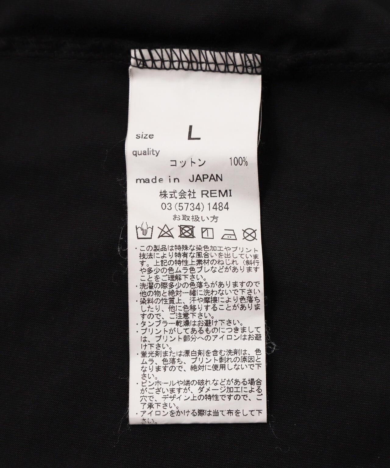 REMI RELIEF 聯名產品染色 25/-天竺大尺碼T恤(PHOTO)