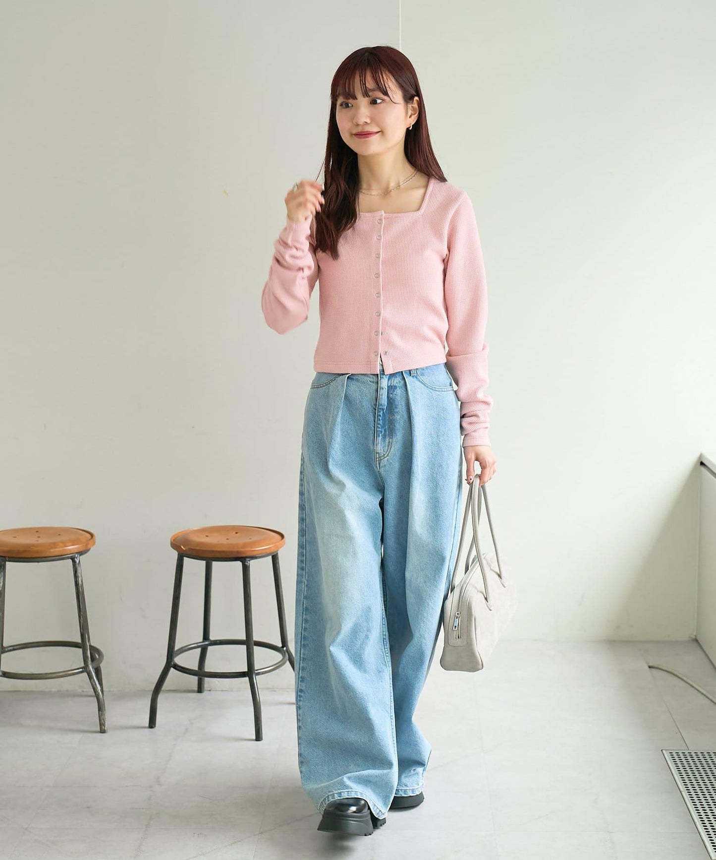 小花紋保暖開衫