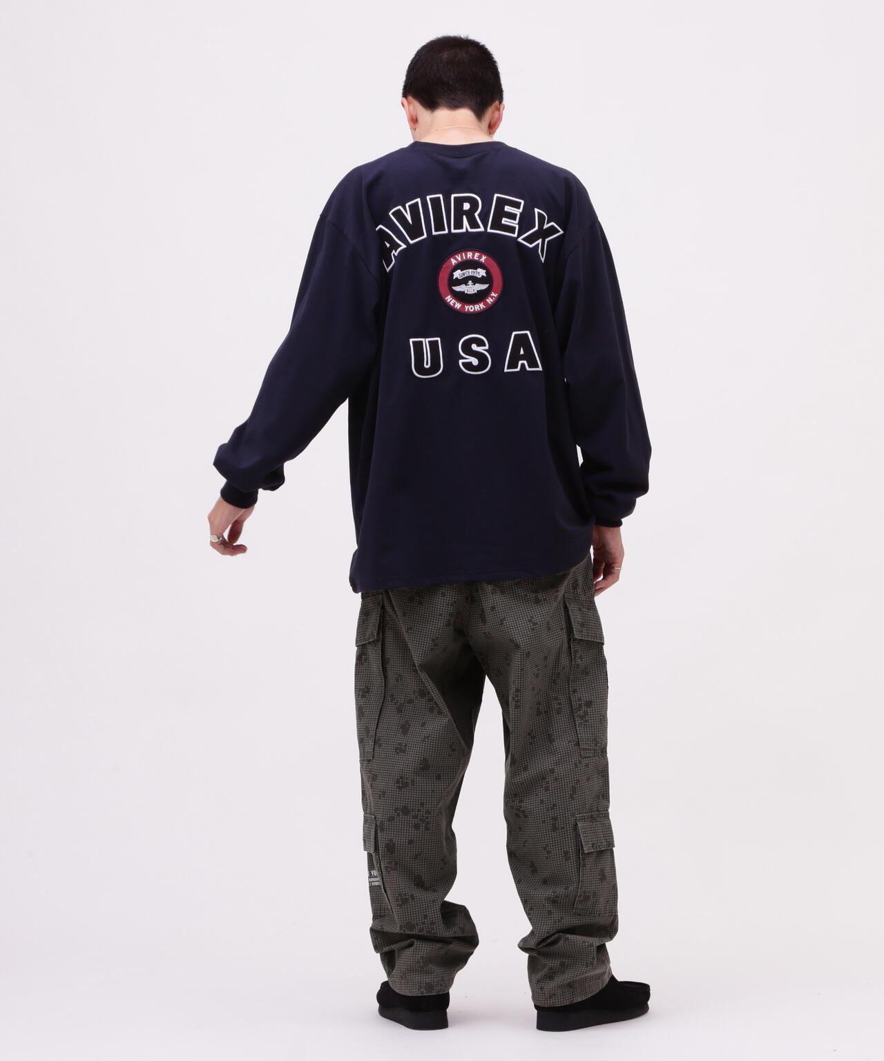 VARSITY LOGO 長袖T恤 / AVIREX / 阿維雷克斯