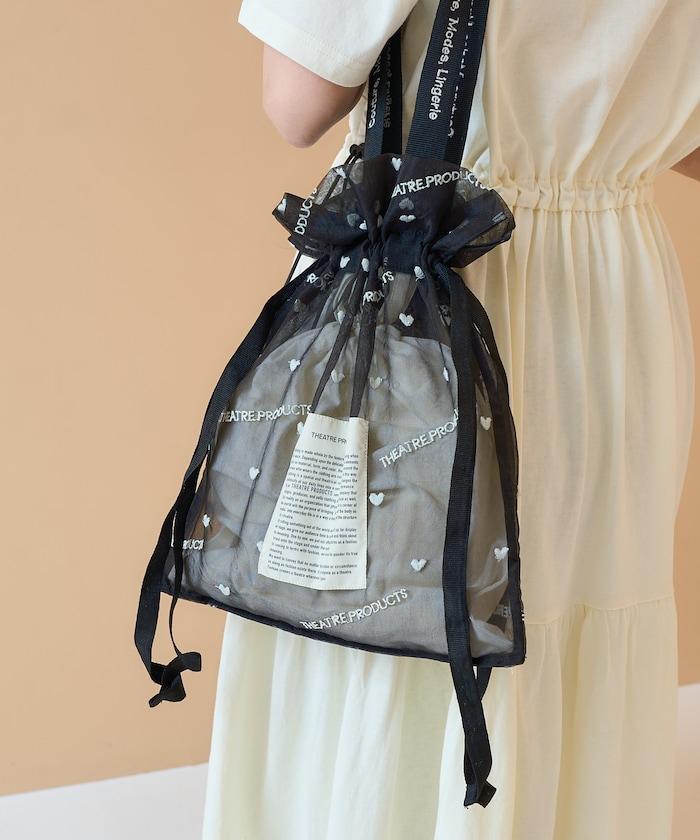 聯名 透明心形刺繡提包