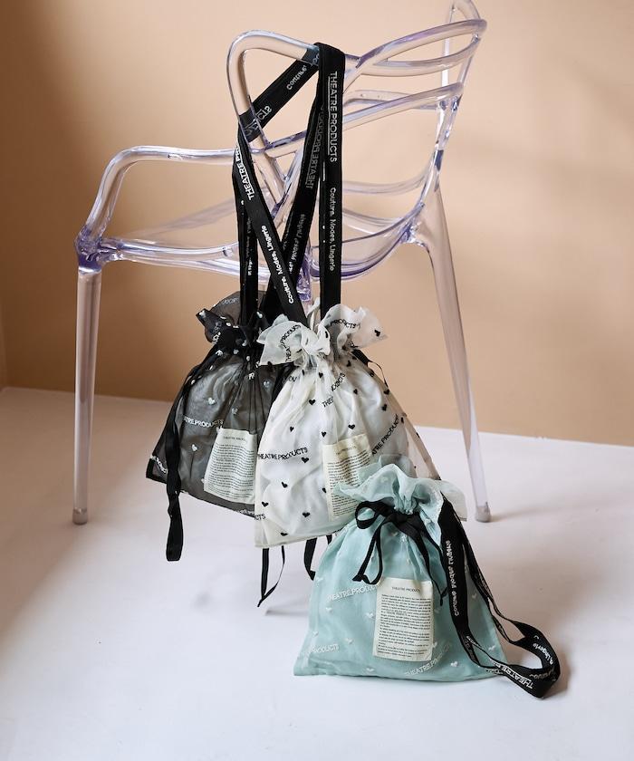 聯名 透明心形刺繡提包