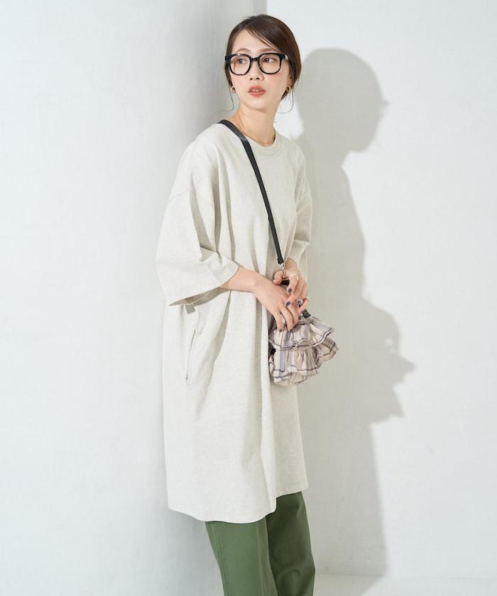 大尺寸T恤短袖迷你連衣裙