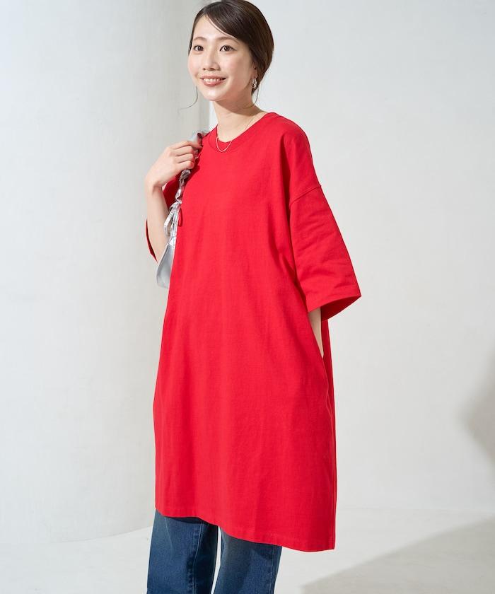 大尺寸T恤短袖迷你連衣裙