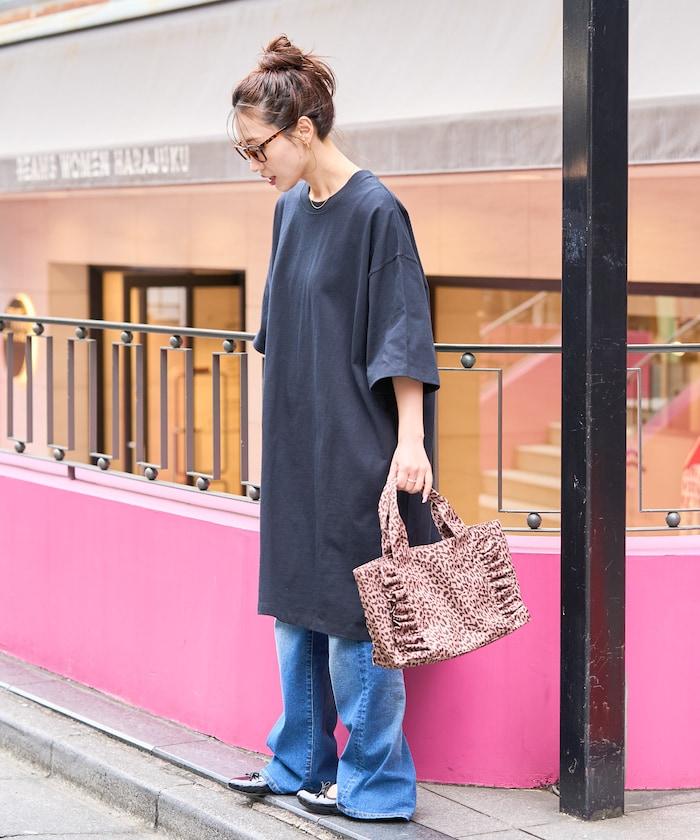 大尺寸T恤短袖迷你連衣裙