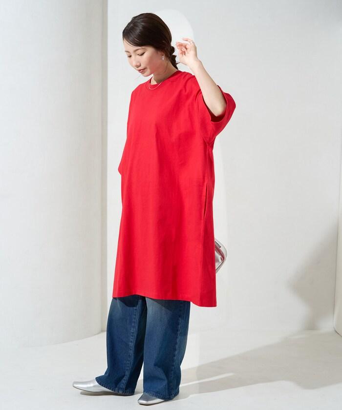 大尺寸T恤短袖迷你連衣裙