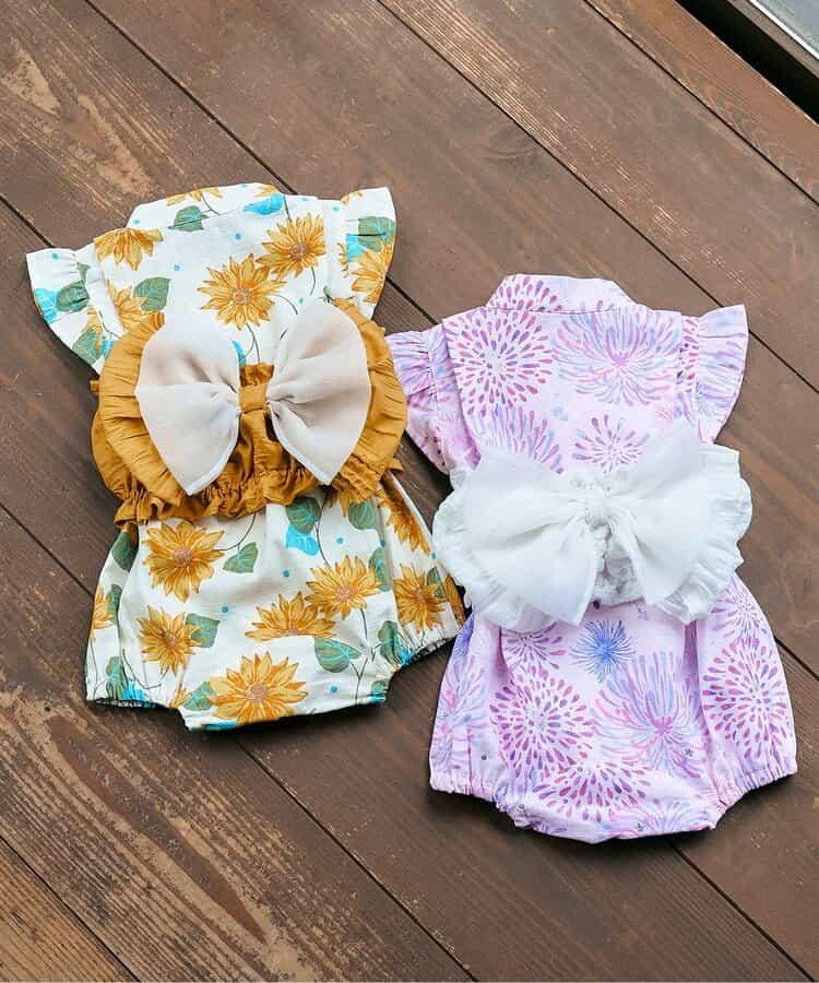 【連衣裙】愛普蕾的優雅少女嬰兒甚平連體褲