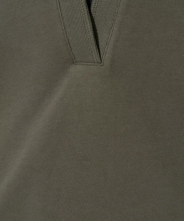 V領法式短袖褲裝套裝(T恤衫·休閒褲)