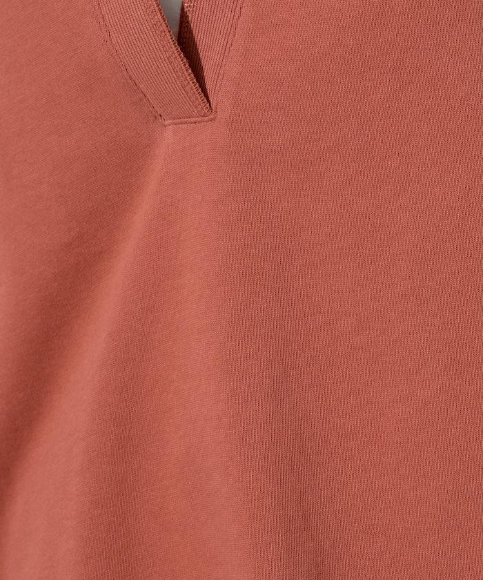 V領法式短袖褲裝套裝(T恤衫·休閒褲)