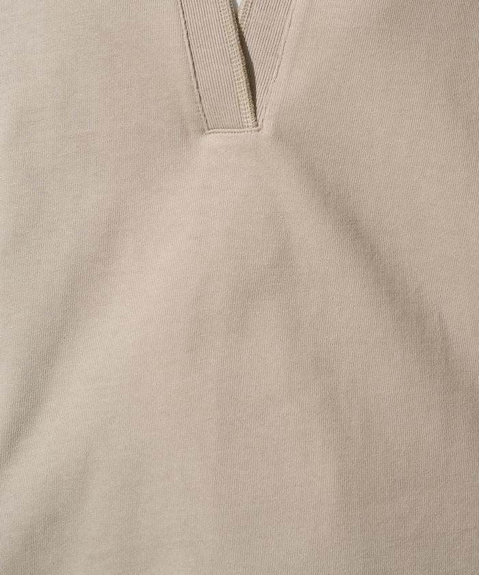 V領法式短袖褲裝套裝(T恤衫·休閒褲)