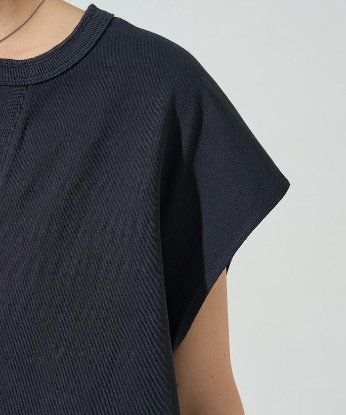 V領法式短袖褲裝套裝(T恤衫·休閒褲)