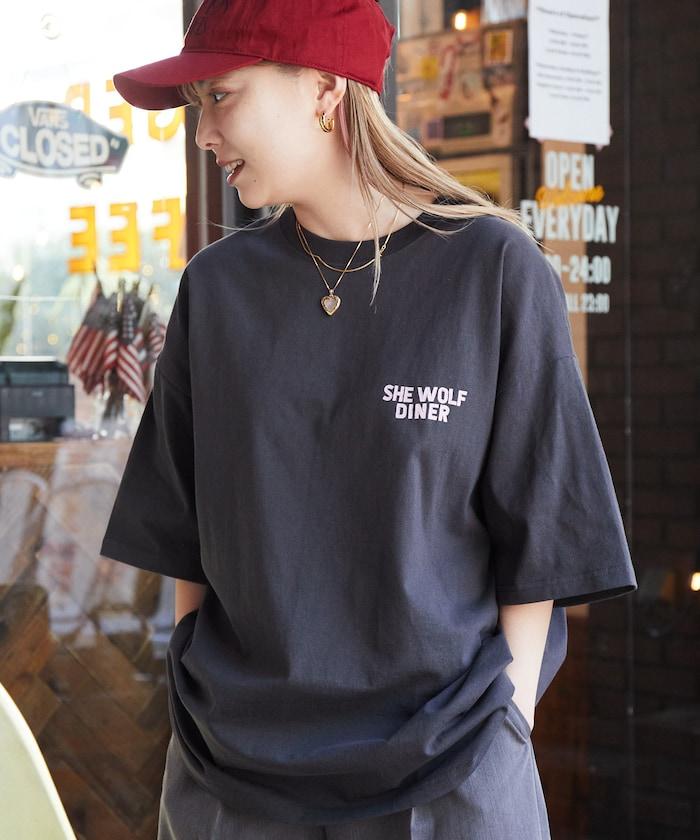 SHE WOLF DINER×FREAK'S STORE/海狼餐廳 聯名 大尺寸 後背印花T恤/CAR