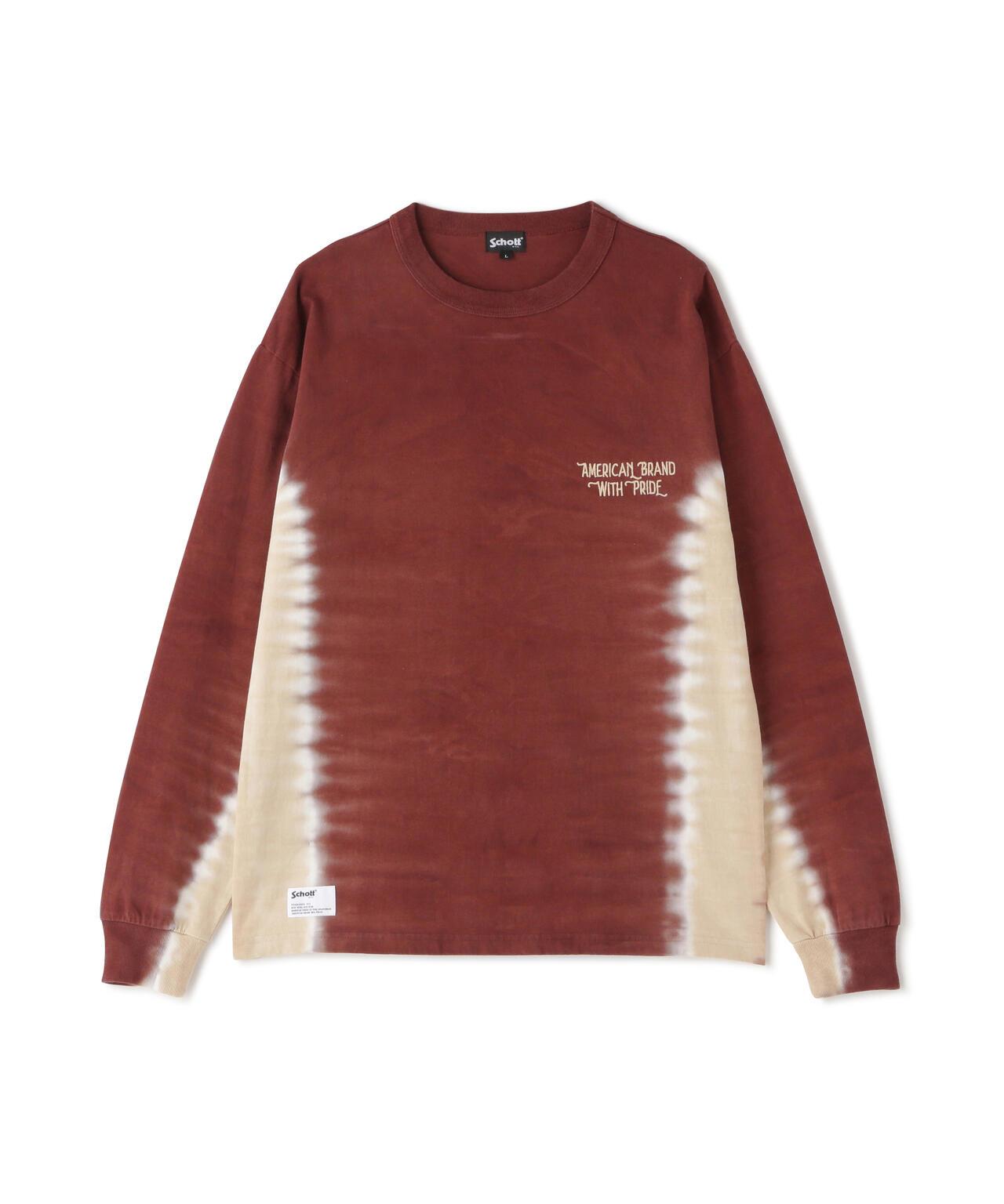 TIE DYE 長袖 T 恤 "自豪的美國品牌"