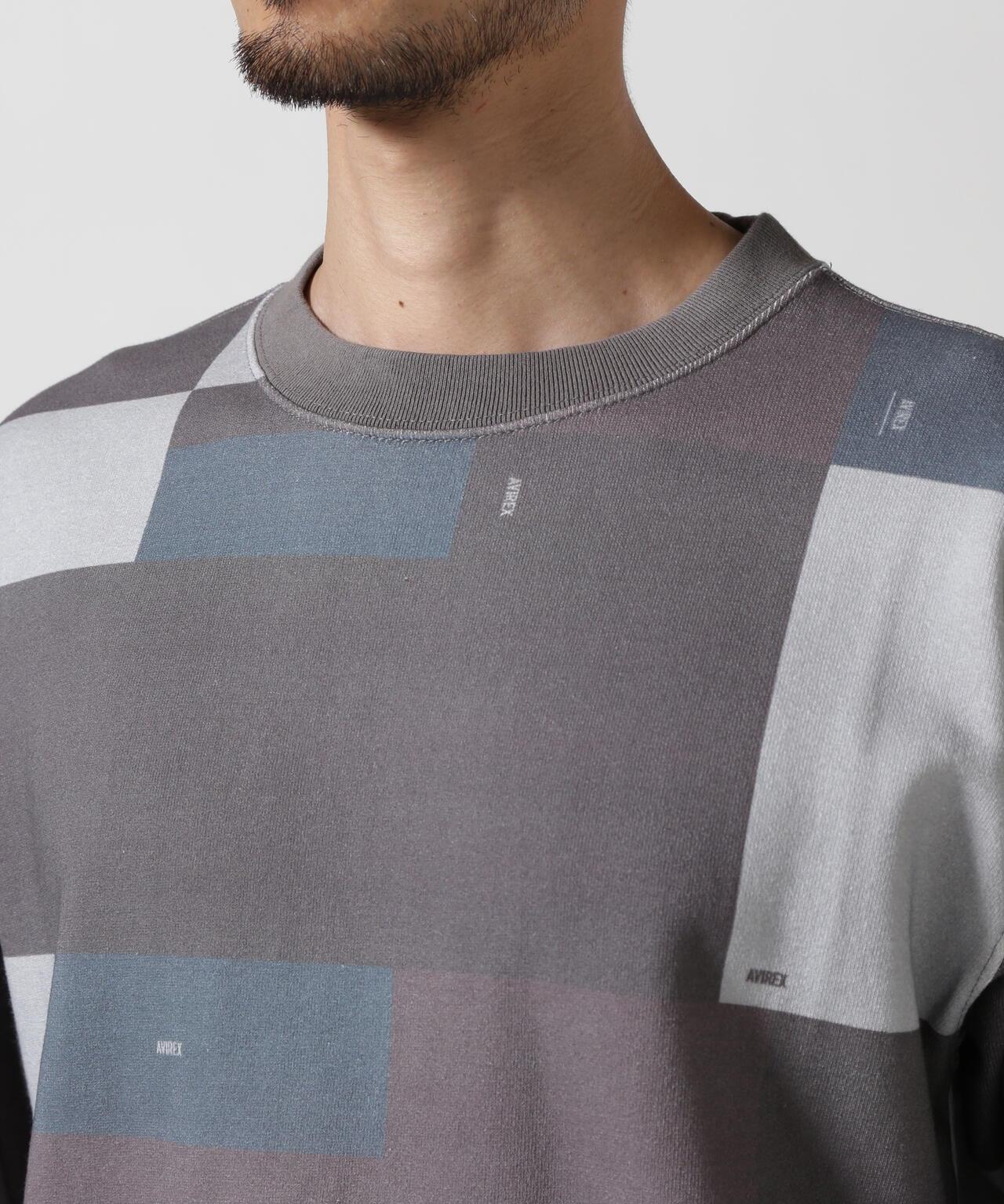 CREW NECK SWEAT GEOMETRY / 圓領衛衣 幾何圖案 / AVIREX / 阿維雷克斯