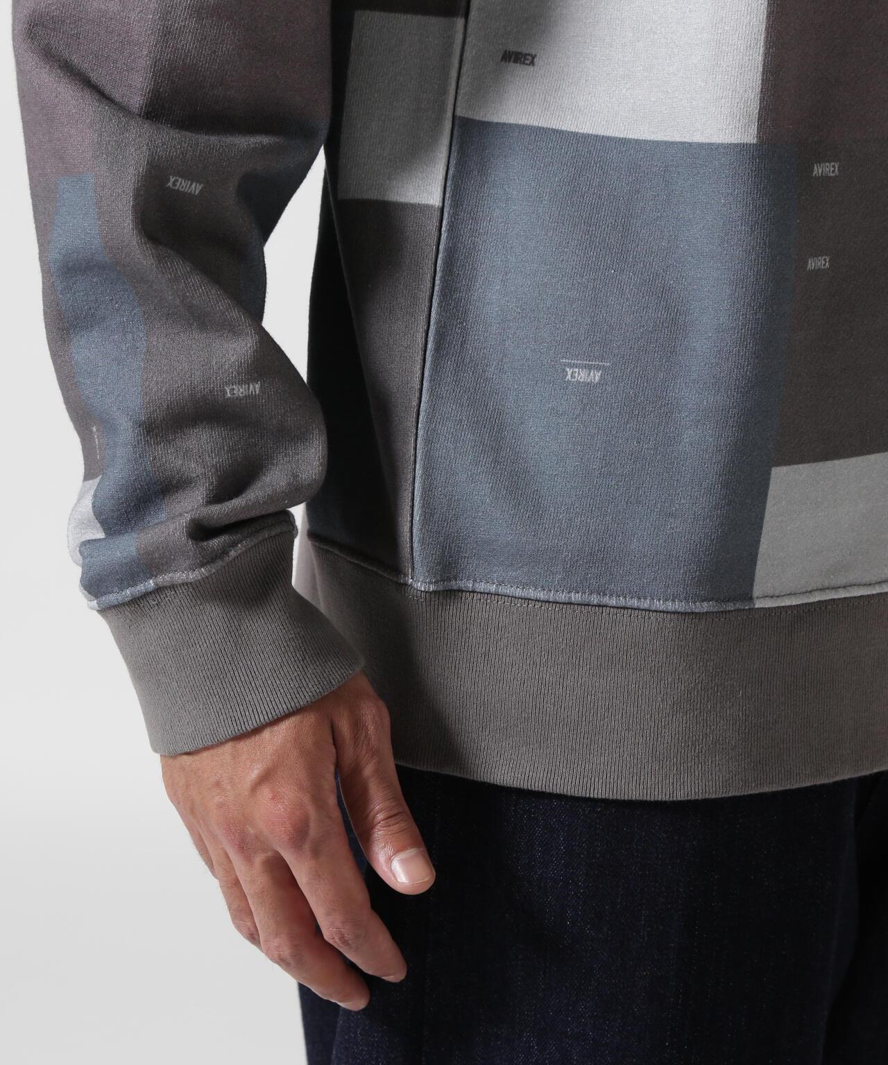 CREW NECK SWEAT GEOMETRY / 圓領衛衣 幾何圖案 / AVIREX / 阿維雷克斯