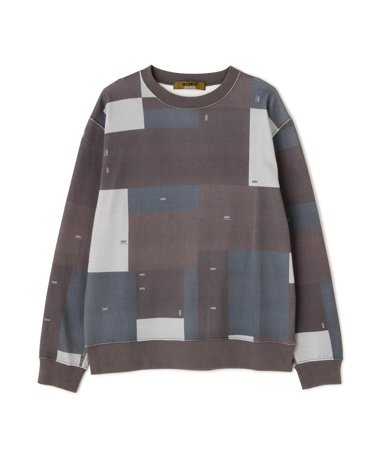 CREW NECK SWEAT GEOMETRY / 圓領衛衣 幾何圖案 / AVIREX / 阿維雷克斯