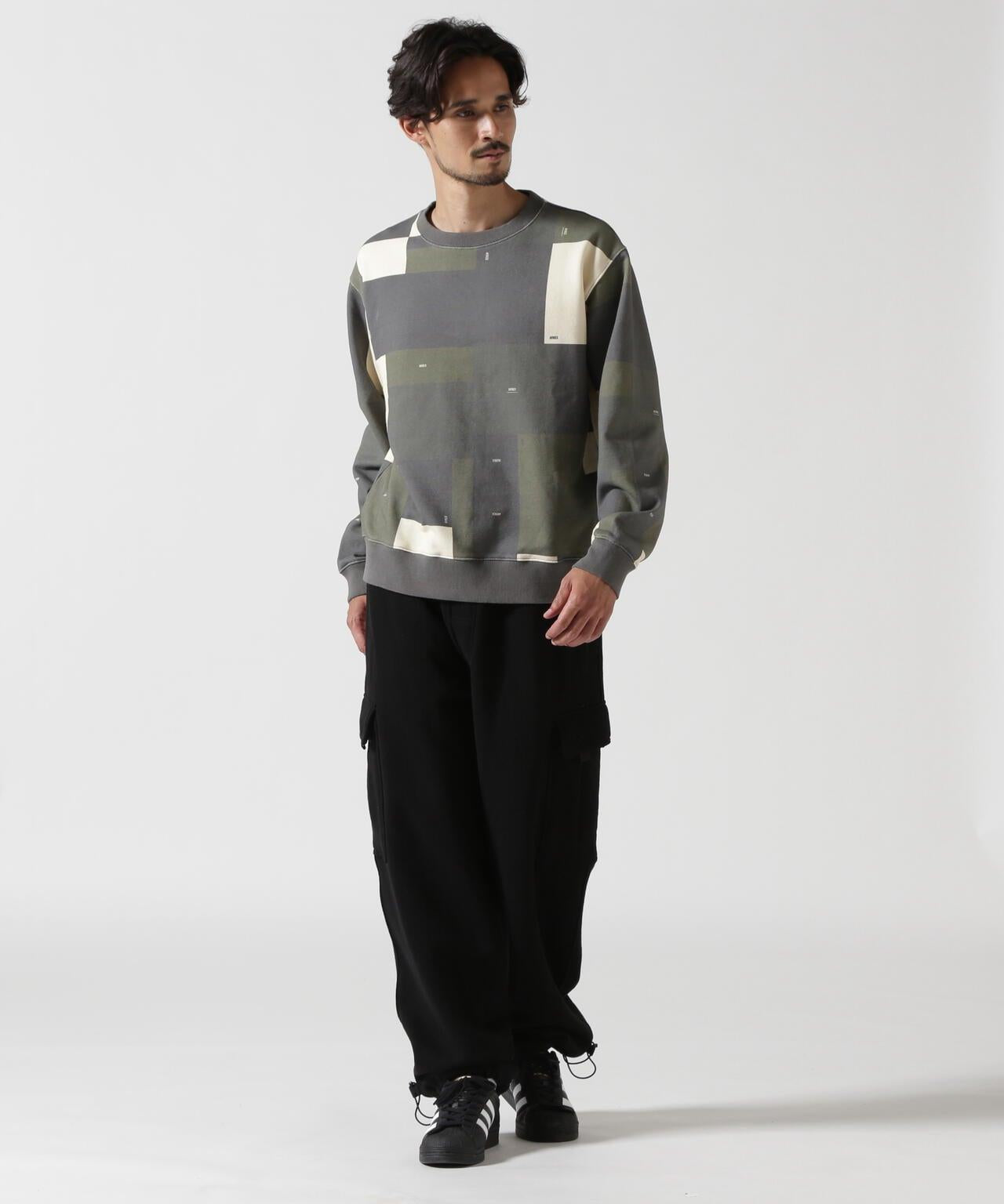 CREW NECK SWEAT GEOMETRY / 圓領衛衣 幾何圖案 / AVIREX / 阿維雷克斯