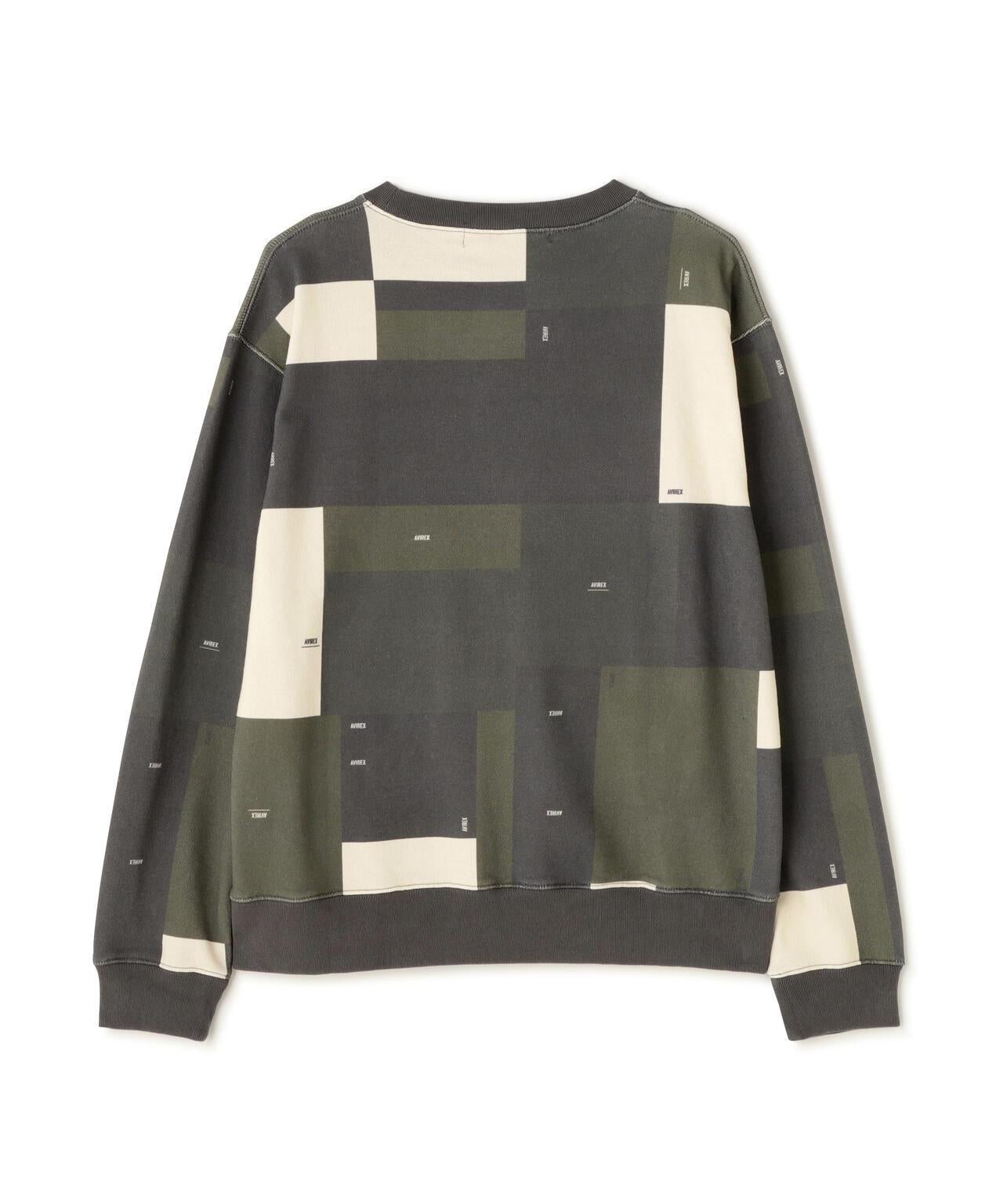 CREW NECK SWEAT GEOMETRY / 圓領衛衣 幾何圖案 / AVIREX / 阿維雷克斯