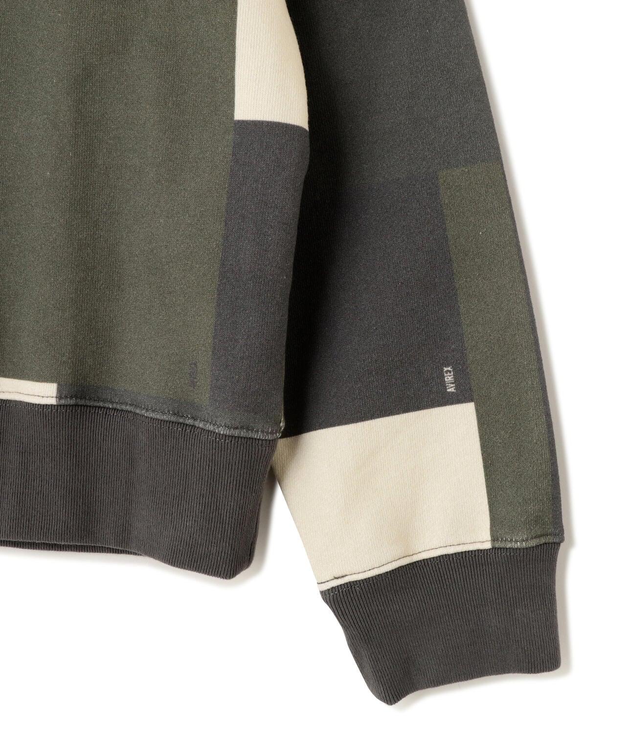CREW NECK SWEAT GEOMETRY / 圓領衛衣 幾何圖案 / AVIREX / 阿維雷克斯