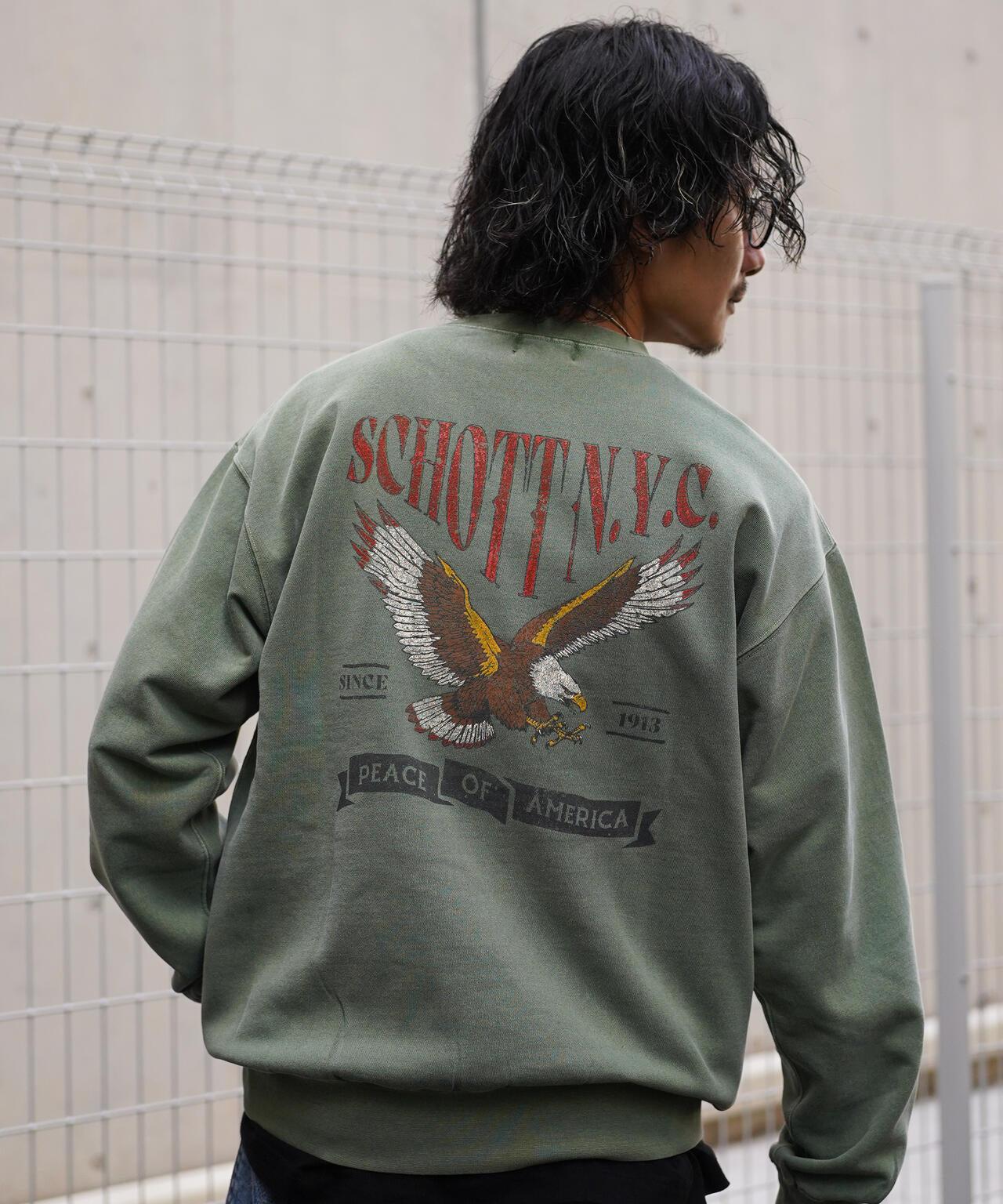 CREW SWEAT TRAD EAGLE/傳統鷹圖案圓領衛衣