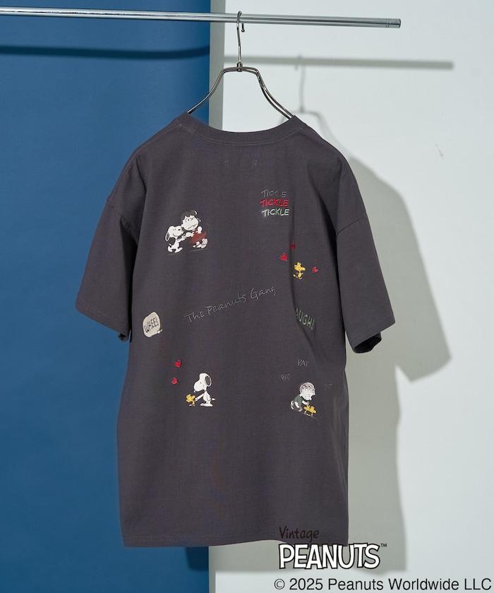 聯名/《史努比》/ Snoopy / 分散印花 刺繡 短袖 T恤【限定推出】