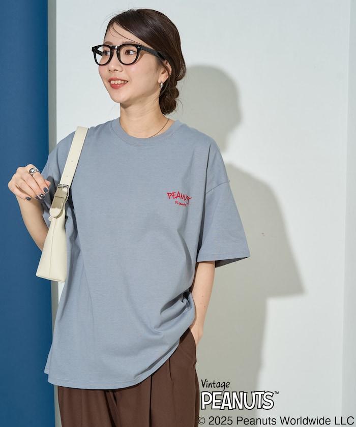 聯名/《史努比》/ Snoopy / 分散印花 刺繡 短袖 T恤【限定推出】