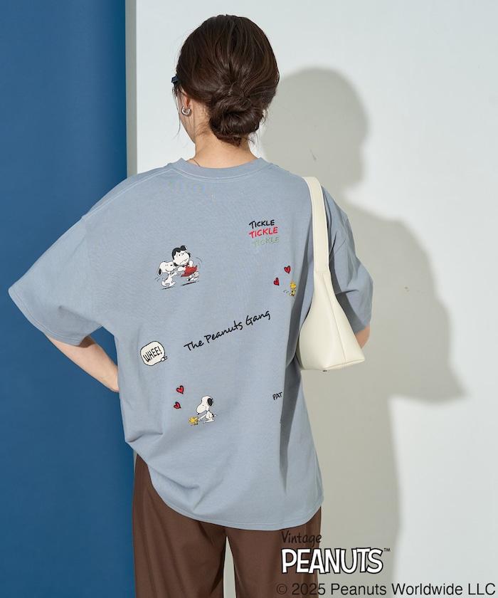 聯名/《史努比》/ Snoopy / 分散印花 刺繡 短袖 T恤【限定推出】