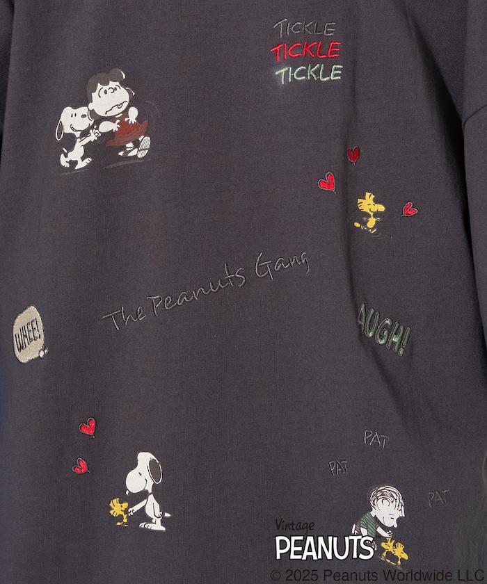 聯名/《史努比》/ Snoopy / 分散印花 刺繡 短袖 T恤【限定推出】
