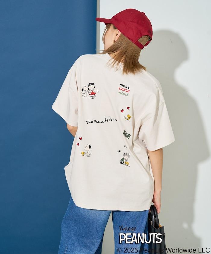 聯名/《史努比》/ Snoopy / 分散印花 刺繡 短袖 T恤【限定推出】