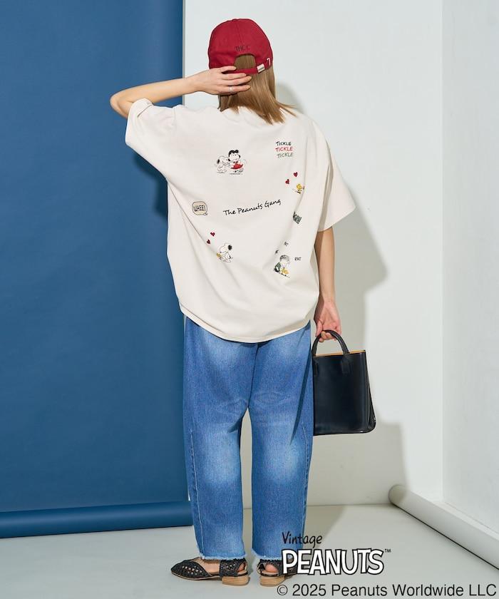 聯名/《史努比》/ Snoopy / 分散印花 刺繡 短袖 T恤【限定推出】