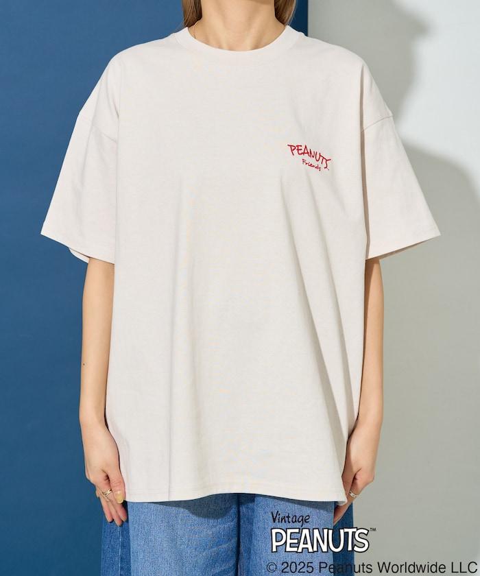 聯名/《史努比》/ Snoopy / 分散印花 刺繡 短袖 T恤【限定推出】