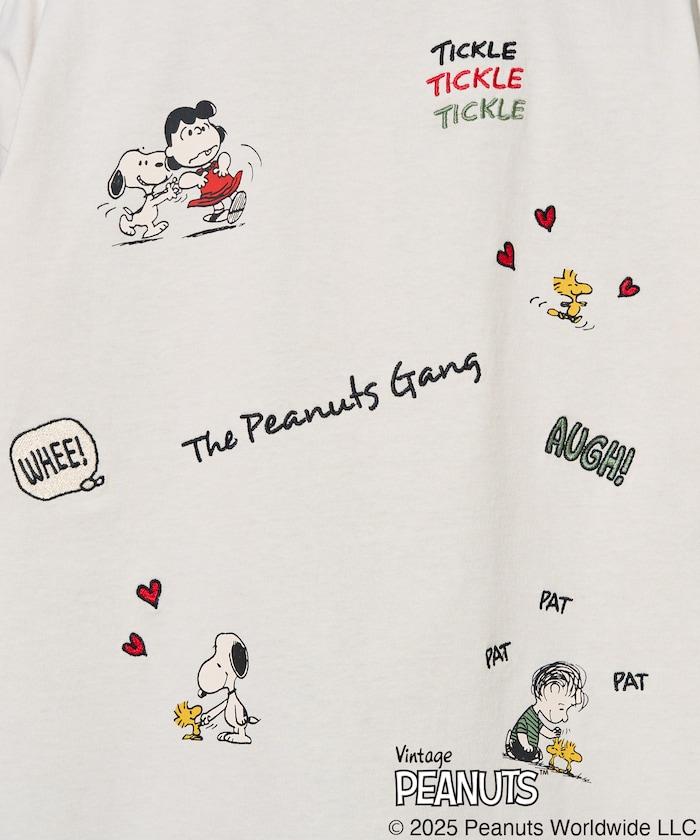 聯名/《史努比》/ Snoopy / 分散印花 刺繡 短袖 T恤【限定推出】