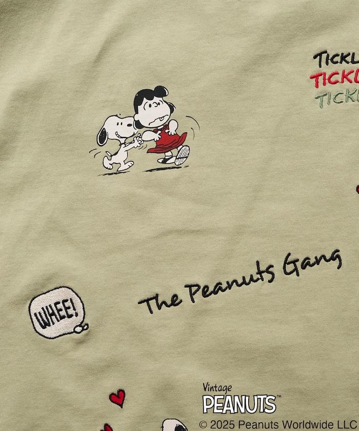 聯名/《史努比》/ Snoopy / 分散印花 刺繡 短袖 T恤【限定推出】