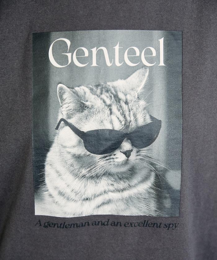 "Genteel"貓 動物印花T恤