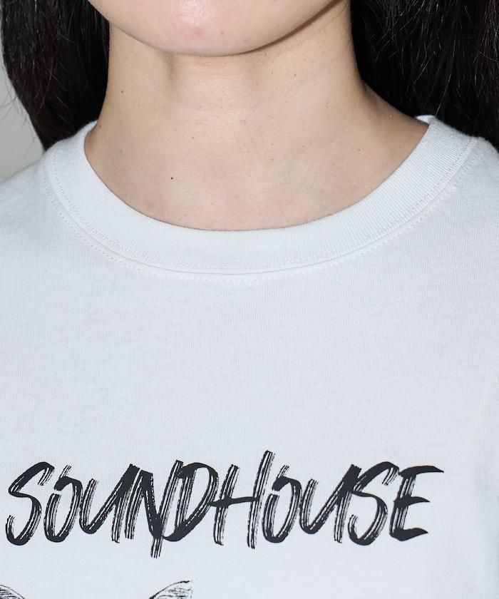 "SOUNDHOUSE" 4只貓 動物印花T恤