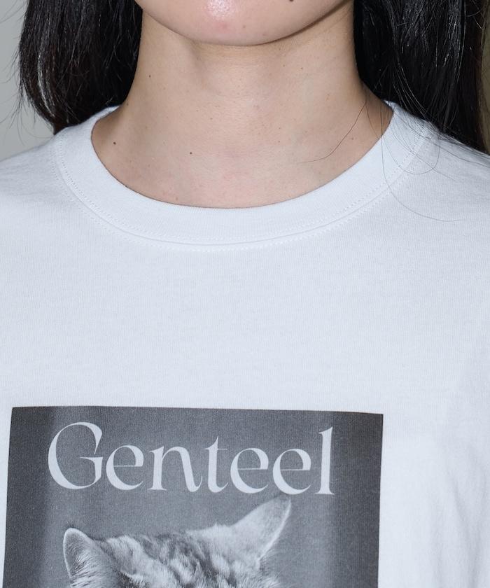 "Genteel"貓 動物印花T恤