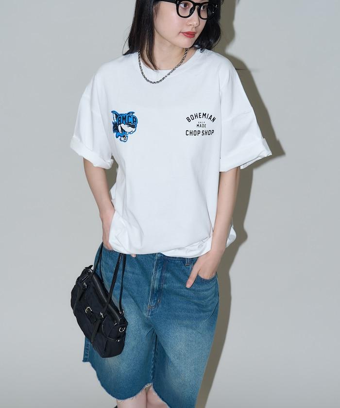 "BMCP WOLF" 狼 後背印花T恤