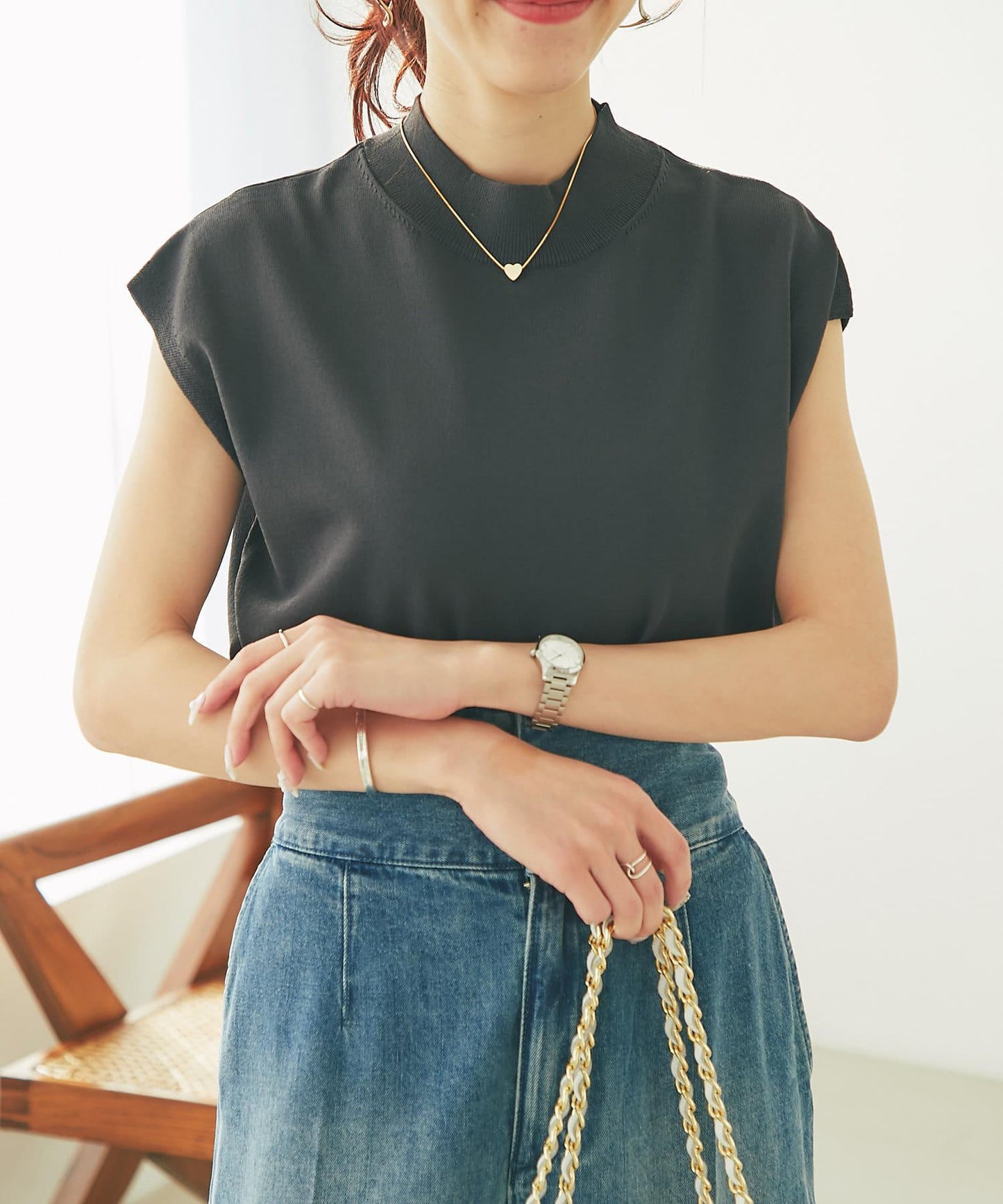 【名品・防紫外線・接觸冷感】冰涼觸感防曬高領法蘭絨衫