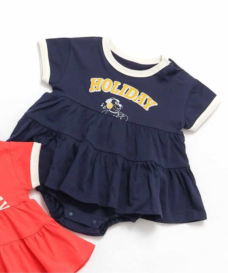 【連衣裙】女生學院風褶邊連體褲