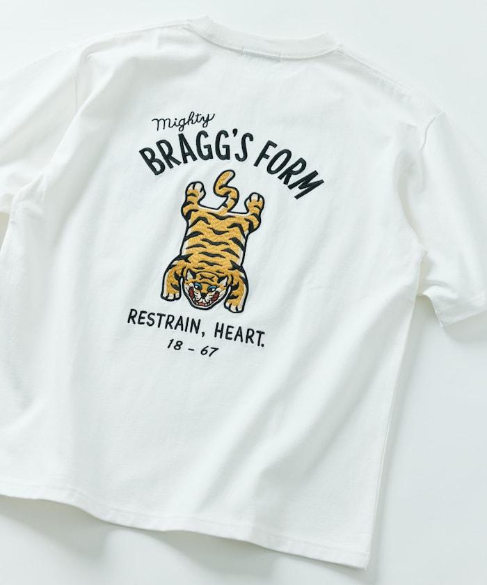 大尺寸設計背部刺繡圓領T恤 / TIGER