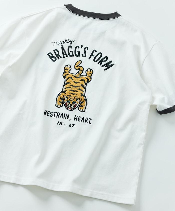 大尺寸設計背部刺繡圓領T恤 / TIGER