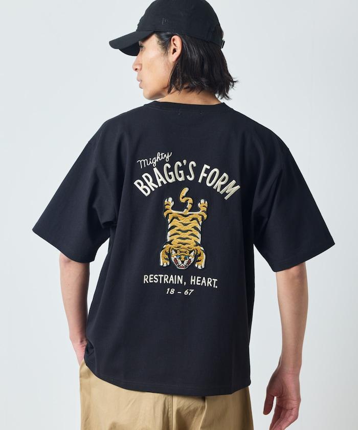 大尺寸設計背部刺繡圓領T恤 / TIGER