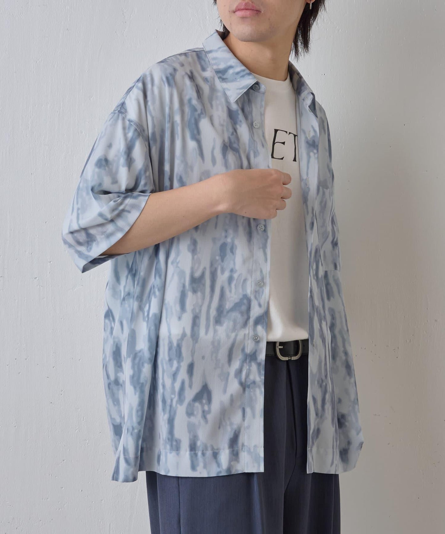 【SS優先預定】抽象圖案短袖襯衫