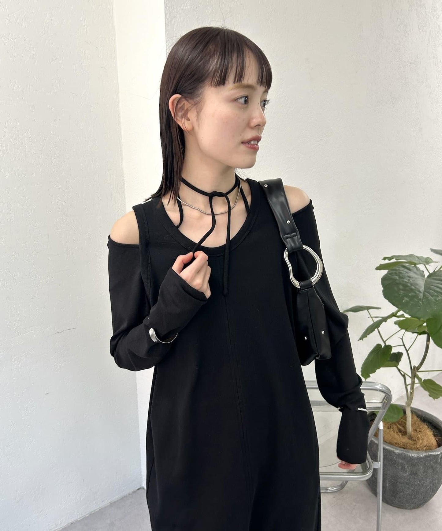 透視疊層連衣裙